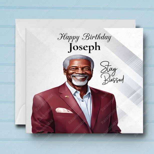 Black Man Birthday Card O